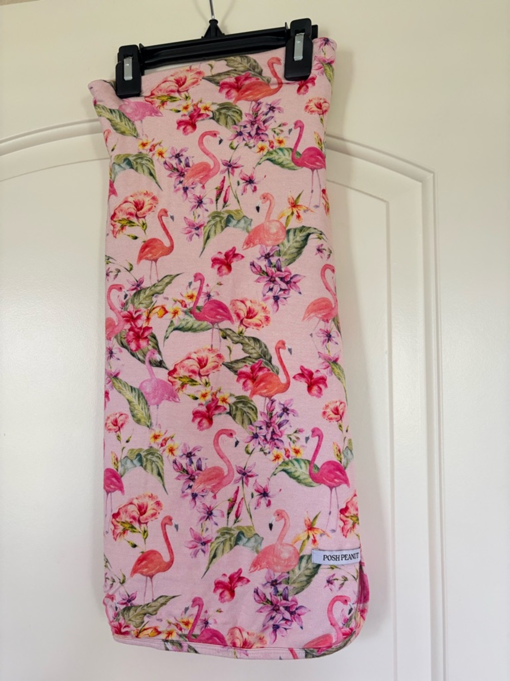 Posh Peanut Pink Flamingo Floral Blanket